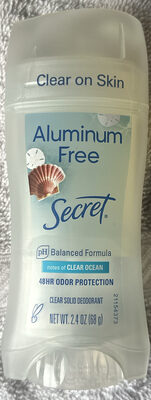 Aluminum Free Clear Solid Deodorant