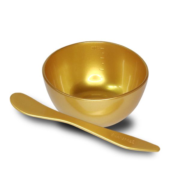 Shangpree Premium Modeling Mask Gold Bowl & Spatula Set - 1 set