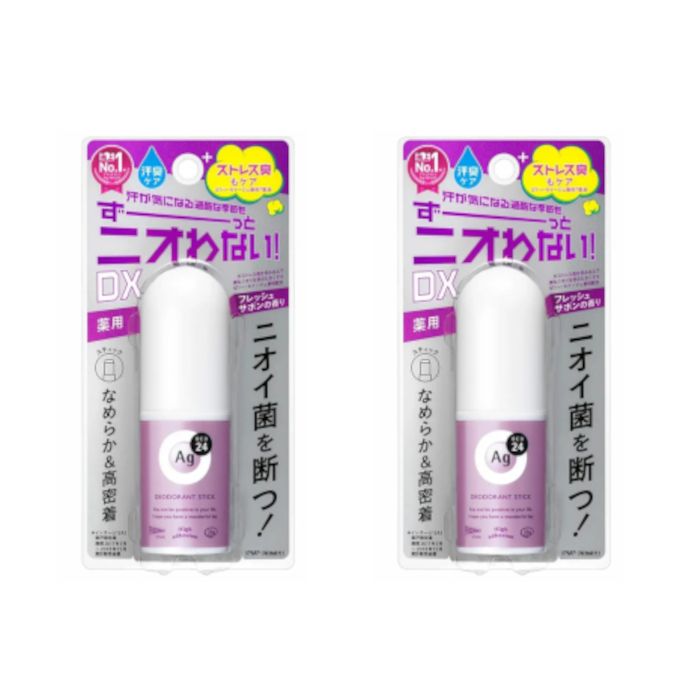 Shiseido Ag Deo 24 Deodorant Stick DX - 20g - Fresh Sabon (2ea) Set