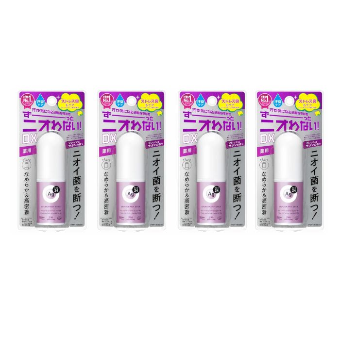 Shiseido Ag Deo 24 Deodorant Stick DX - 20g - Fresh Sabon (4ea) Set