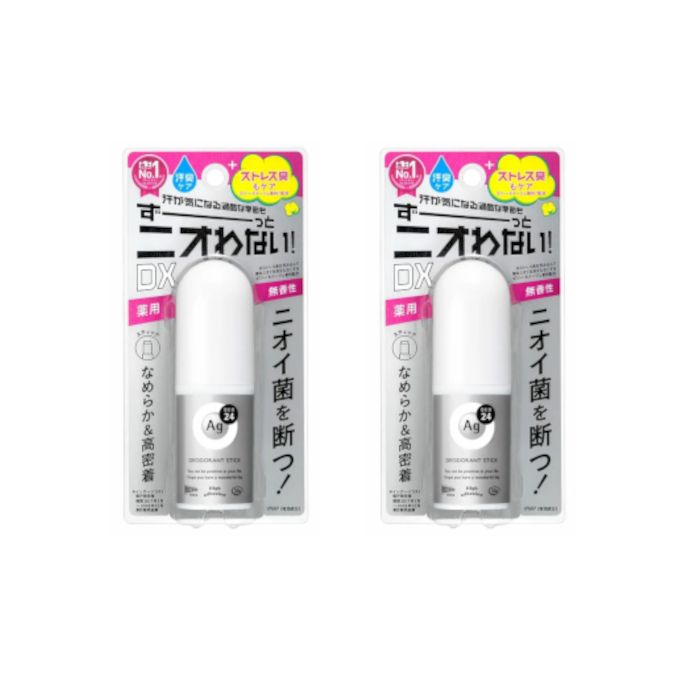 Shiseido Ag Deo 24 Deodorant Stick DX - 20g - Unscented (2ea) Set