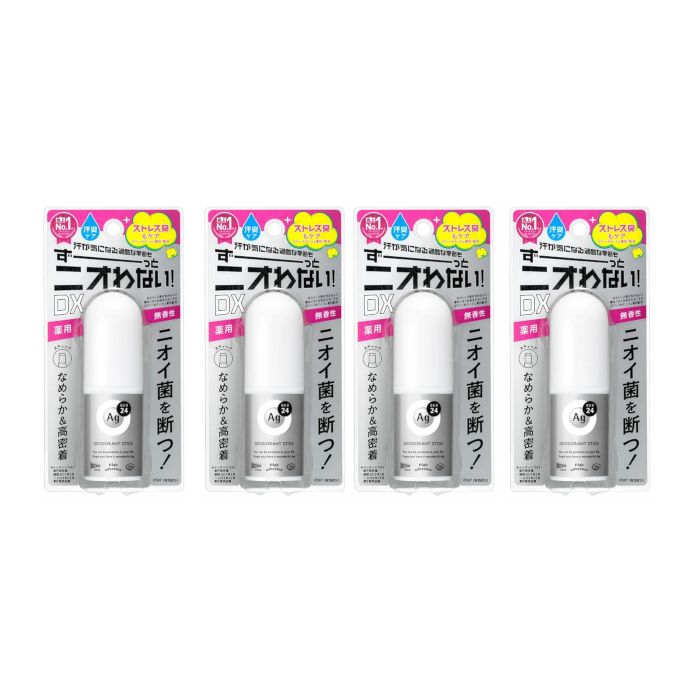 Shiseido Ag Deo 24 Deodorant Stick DX - 20g - Unscented (4ea) Set