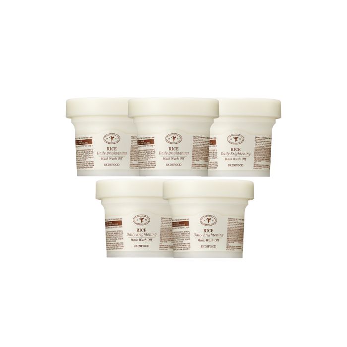 SKINFOOD Rice Daily Brightening Mask Wash Off 210g (5ea) Set