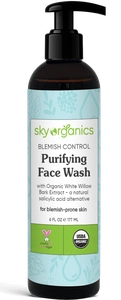 Sky Organics Purifying Face Wash With Organic White Willow Bark Extract