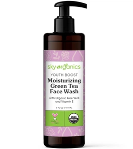 Sky Organics Youth Boost, Moisturizing Green Tea Face Wash
