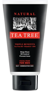 snakebrand Natural Tea Tree Triple Benefit Facial Foam For Men