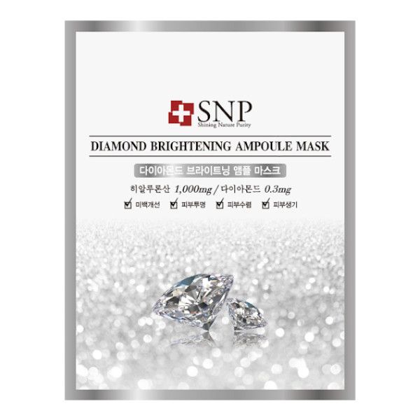 SNP Diamond Brightening Ampoule Mask - 10pcs