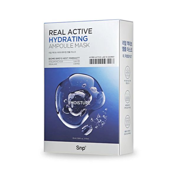SNP Real Active Hydrating Ampoule Mask - 10ea