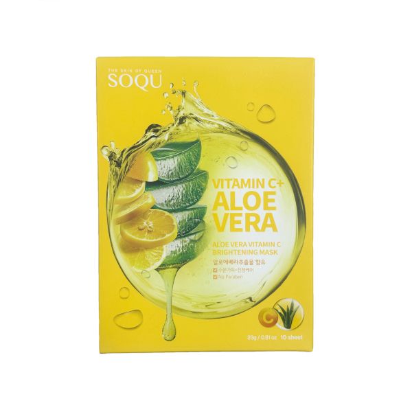 SOQU Aloe Vera Vitamin C Brightening Mask - 23g*10 sheets