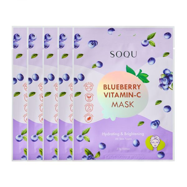 SOQU Blueberry Vitamin C Mask - 23g*5 sheets