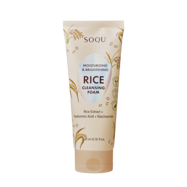 SOQU Moisturizing & Brightening Rice Foam Cleanser - 200ml