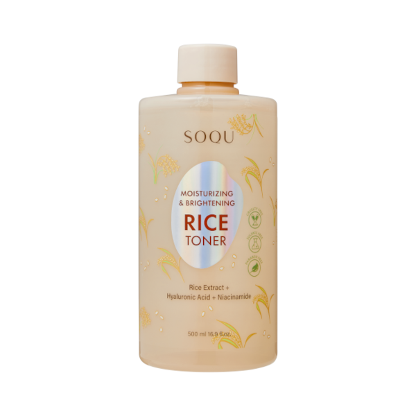 SOQU Moisturizing & Brightening Rice Toner - 500ml