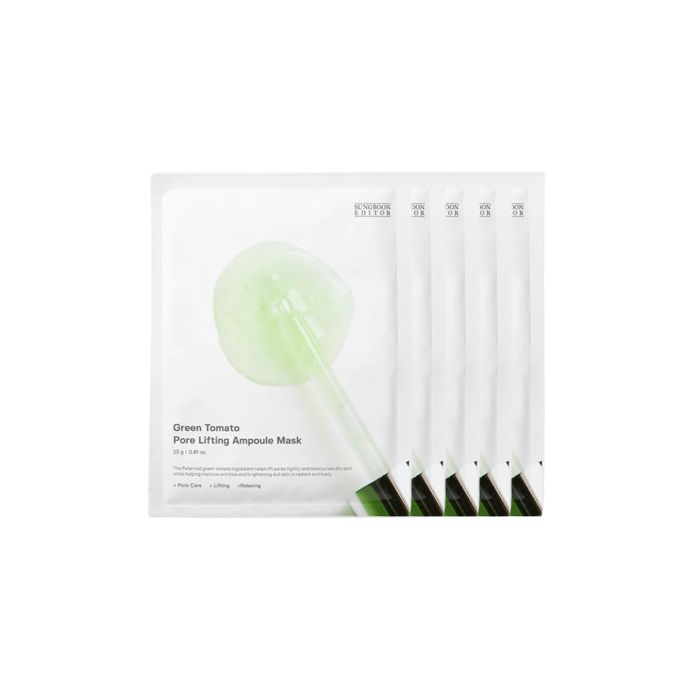 SUNGBOON EDITOR Green Tomato Pore Lifting Ampoule Mask - 5ea Set