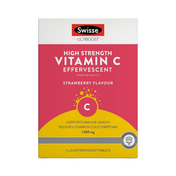 Swisse Ultiboost High Strength Vitamin C 1000mg Effervescent - 60 Tablets