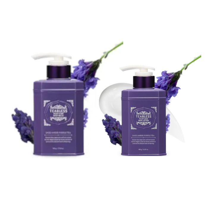 Teabless Sage Amber Purple Tea Body Lotion + Body Wash Set