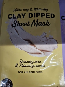 The beauty dept. Clay Dipped Sheet Mask White Clay & White Lily