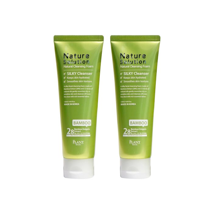 THE PLANT BASE Nature Solution Natural Cleansing Foam - 120ml (2ea) Set