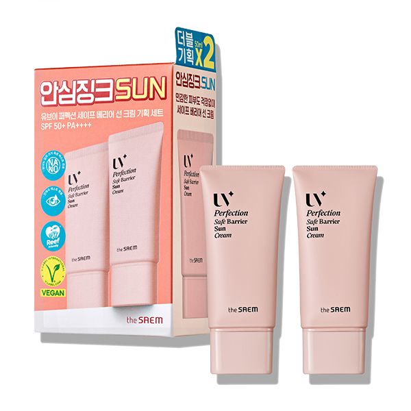 The Saem UV Perfection Safe Barrier Sun Cream SPF50+ PA++++ Twin Set - 50ml *2ea