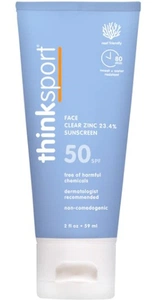 Thinksport SPF 50 Clear Zinc Face Sunscreen