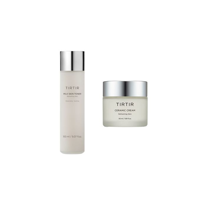 TIRTIR Ceramic Cream - 50ml + Milk Skin Toner - 150ml Set