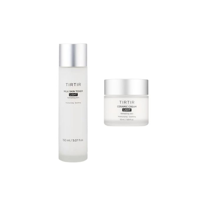 TIRTIR Ceramic Cream Light - 50ml + Milk Skin Toner Light - 150ml Set