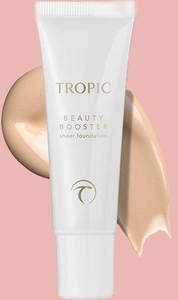 Tropic Beauty Booster Sheer Foundation (shades PORCELAIN, BARELY NUDE, WARM BEIGE, SOFT HONEY, SMOOTH CARAMEL, RICH MOCHA)