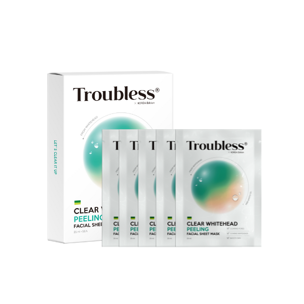 Troubless Clear Whitehead Peeling Facial Sheet Mask x 5 sheets - 5pcs