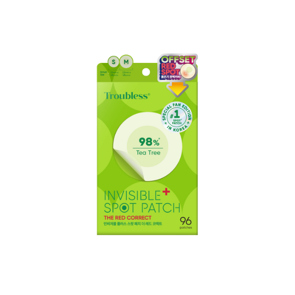 Troubless Invisible Plus Spot Patch The Red Correct 96 patches - 96pcs