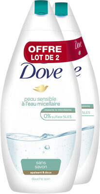 Dove Gel Douche Eau Micellaire Peau Sensible 400ml Lot de 2