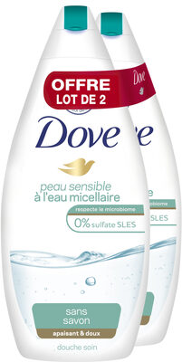 Dove Gel Douche Eau Micellaire Peau Sensible 400ml Lot de 2