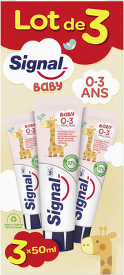 Signal Dentifrice Enfants Baby 0-3 Ans Fraise 3x50ml