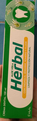 crema dental herbal aloe vera