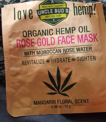 love hemp Uncle Bud's organic hemp oil rose gold face mask