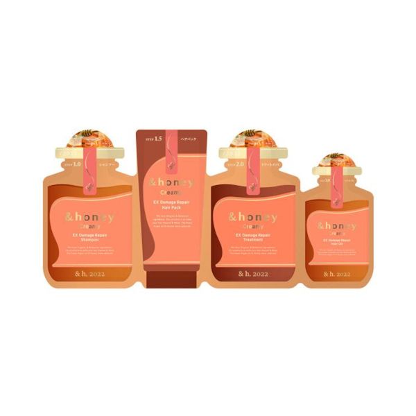 ViCREA & honey Creamy EX Damage Repair 4 Steps Trial Set - 1 set