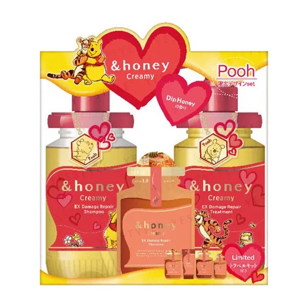 ViCREA & honey Creamy EX Damage Repair Shampoo & Treatment Set (Winnie the Pooh Edition) - 1 set