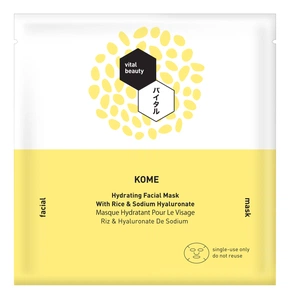 Vital Beauty Kome Hydrating Facial Mask With Rice And Sodium Hyluronate