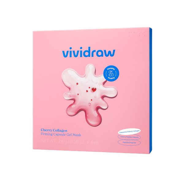 vividraw Cherry Collagen Firming Capsule Gel Mask - 4pcs