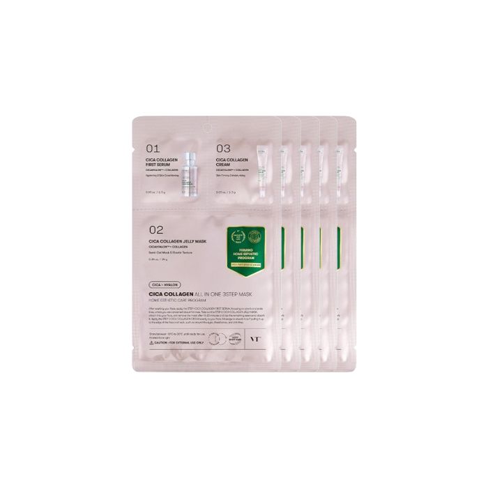 VT Cica Collagen All In One 3Step Mask (5ea) Set
