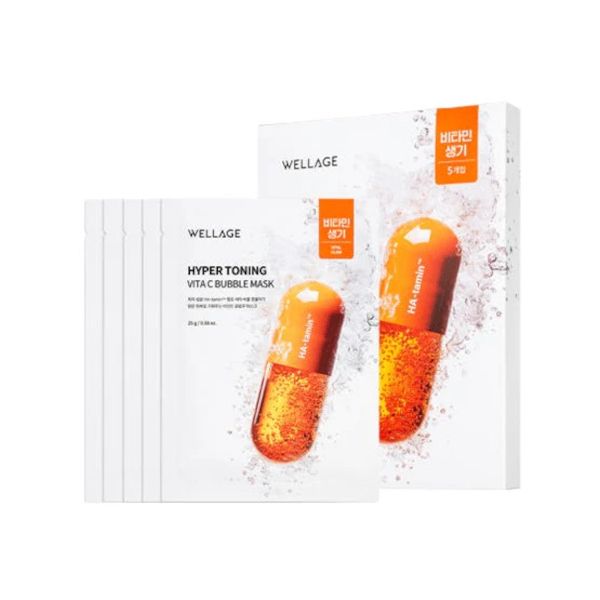 Wellage Hyper Toning Vita C Bubble Mask - 5pcs