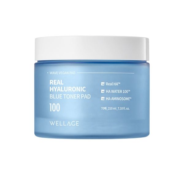 Wellage Real Hyaluronic Blue Toner Pad - 210ml/70ea