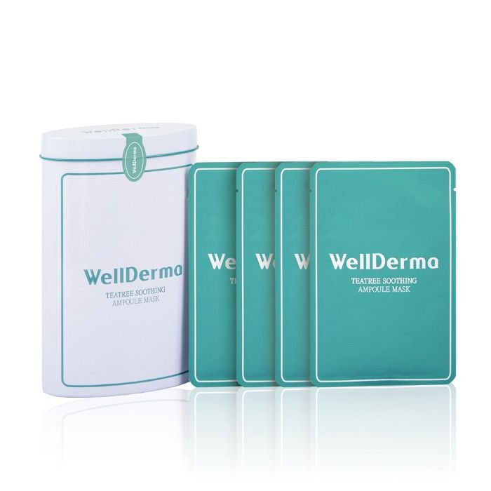 WELLDERMA Teatree Soothing Ampoule Mask (Tin case) - 10pcs