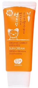 Whamisa Organic Carrot Baby & Kids Sun Cream SPF50 Pa++++