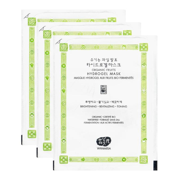 WHAMISA Organic Fruits Hydrogel Mask - 33g X 3pcs